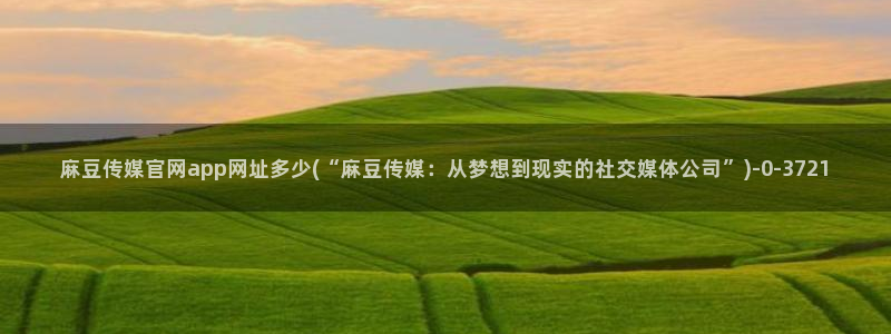 麻豆视频站资源：麻豆传媒官网app网址多少(“麻豆传