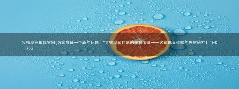 麻豆视频 高清推荐